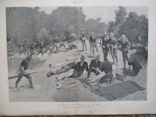 4 F REMINGTON DBL. PG. 1886-1901 ENGRAVING PRINT SOLDIERS SILVER MINE COLORADO - Picture 4 of 5