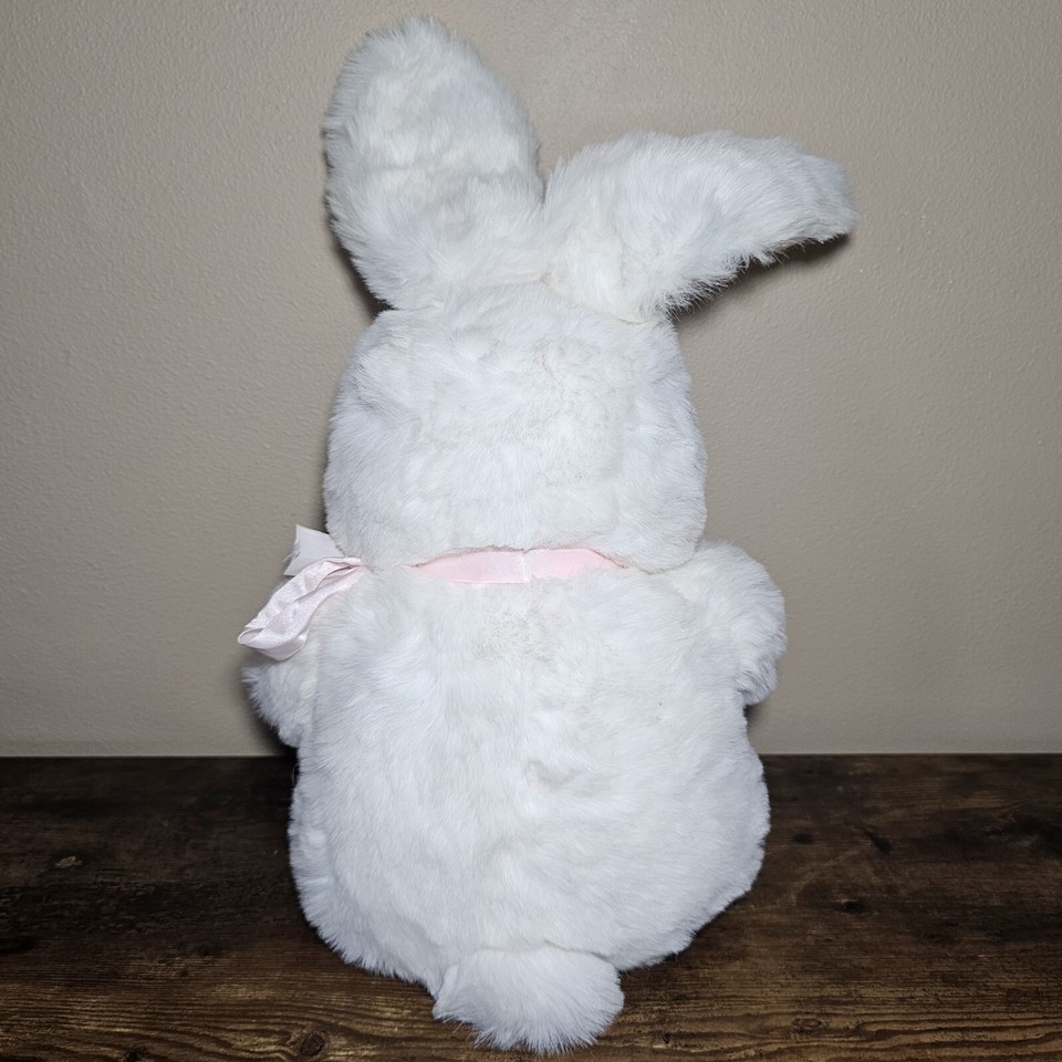 Easter Chosun Bunny Rabbit Stuffed Animal Toy White Pink 10" Kids Plush