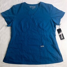 Grey's Anatomy Uniform Scrub Top Woman Professional Wear Blue size Large