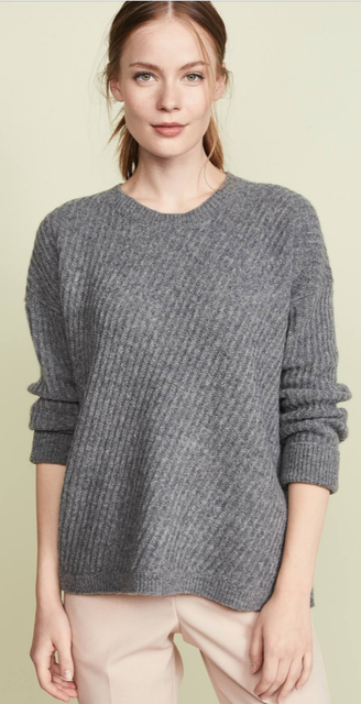 vince side slit crew