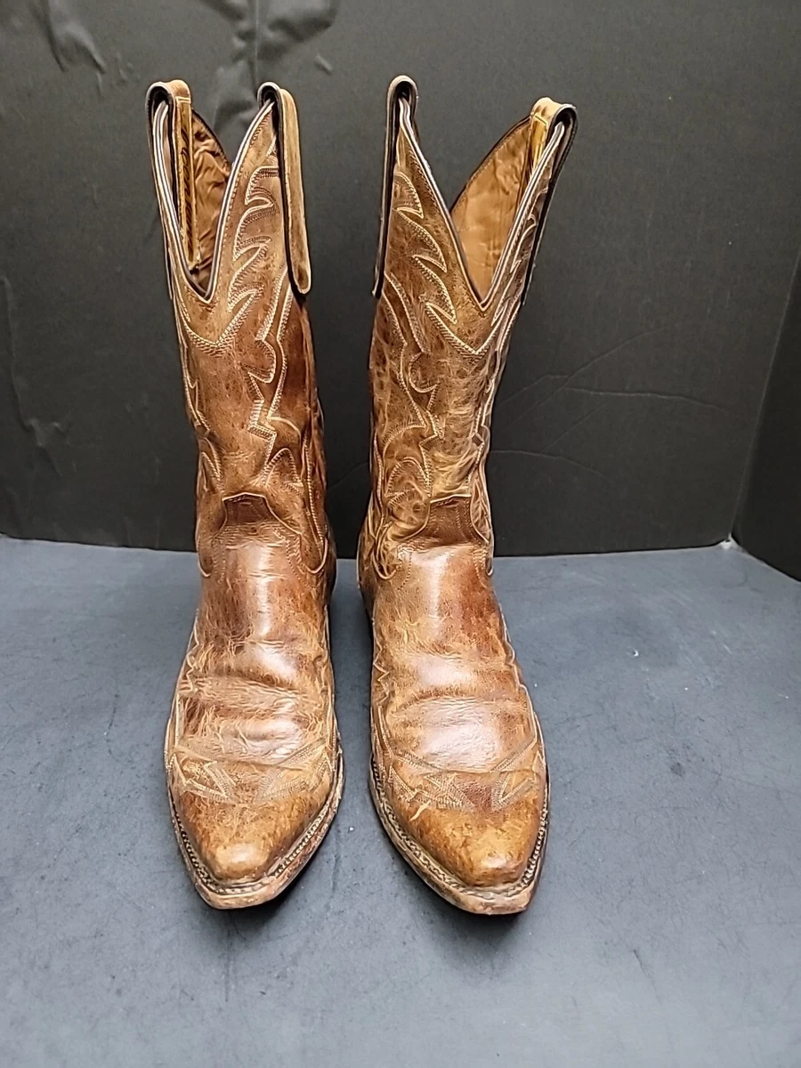 Montana Men s Size 7D Brown Leather western roper Boots made in Mexico