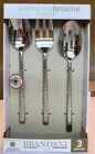 Brandani DIAMOND 3 pc Serving Set Hotel Collection Stainless Steel Flatware