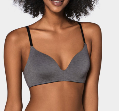 sloggi BH Wow Embrace H P Größe XS Modal BHs ohne Bügel grau Soft Bra bequem