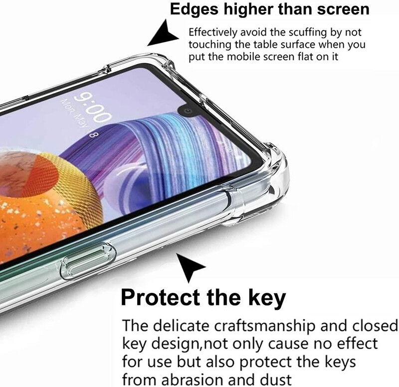 Crystal Shockproof TPU Case Cover For LG Stylo 6 5 Plus K62