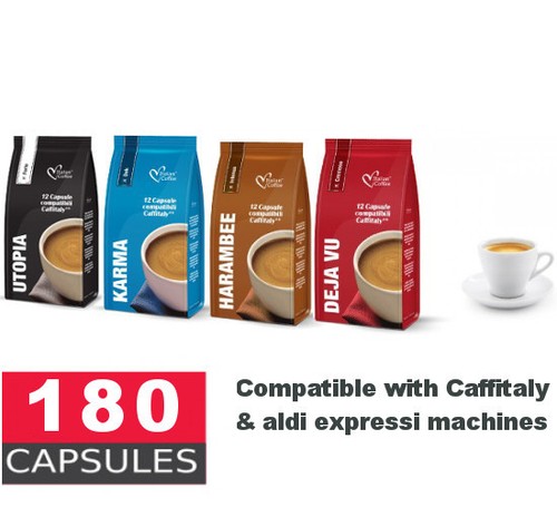 180 Capsules compatible with Caffitaly 