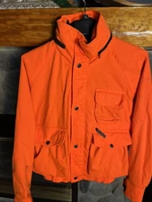 Vintage Field & Stream Blaze Orange Hunting Jacket Men's M Light Weight