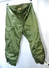 Vintage Military Pants trousers Extreme Cold Weather Impermeable LARGE