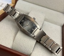 OSCO  Massive Titan Damenuhr Oval Designer Zifferblatt Sunray Grau 3891