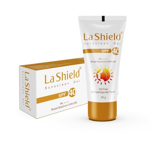 La Shield Sunscreen Gel 50gm, SPF 40 PA Broad Spectrum UVAUVB Oil-Free