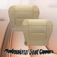 2001-2003 For Ford F150 Lariat Driver Passenger Bottom Leather Seat Cover TAN US