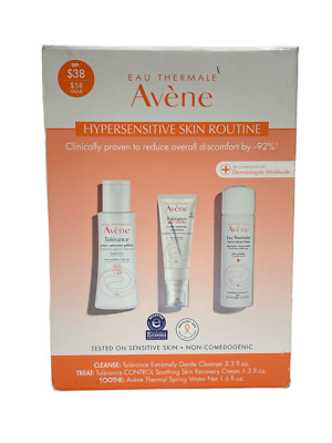 Avene Hypersensitive Skin Routine Cleanse, Treat & Soothe, New