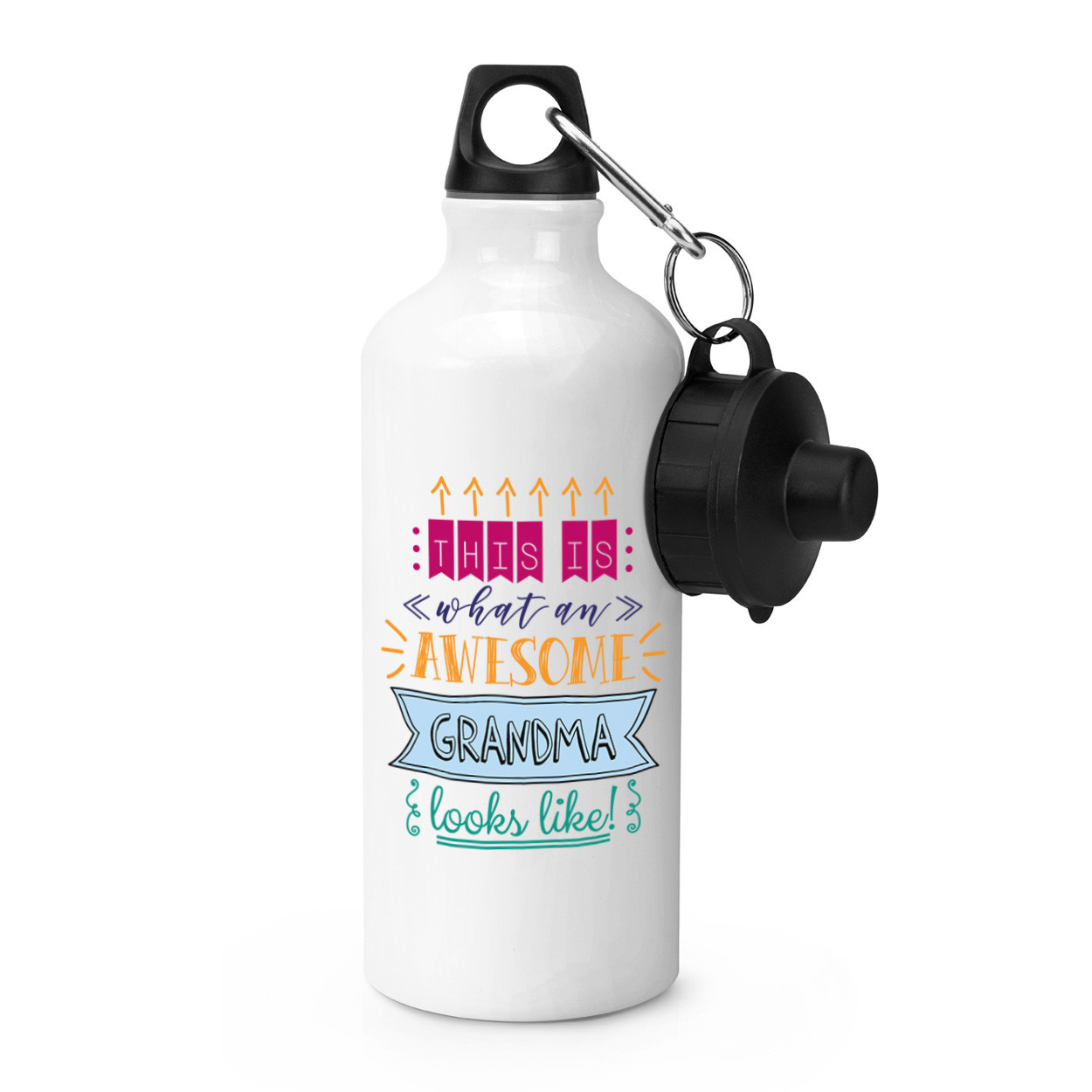 This Is What An Awesome Grandma Looks Like Sports Bottle Drinks Camping - Funny
