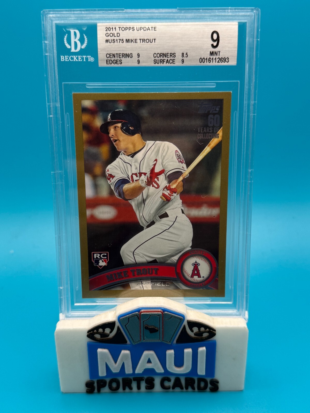 2011 Topps Update Gold 837/2011 Mike Trout #US175 BGS 9