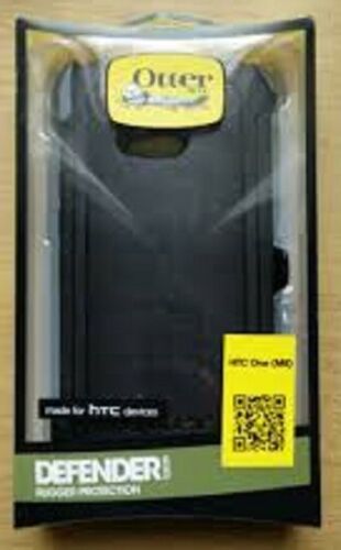 OTTERBOX Defender Case Black for HTC one (M8) Rugged Belt Clip Screen Protect