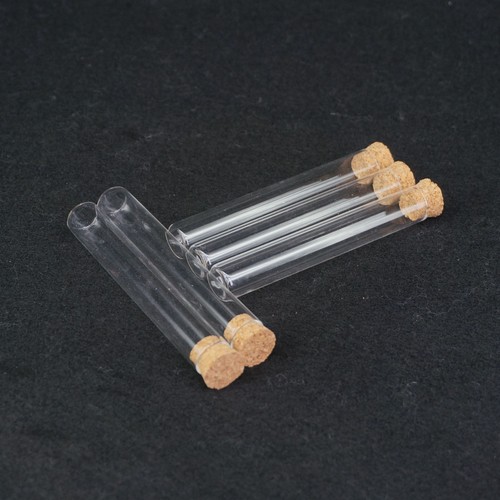 5pcs tube à essai en verre de laboratoire à fond plat avec du bois - Afbeelding 1 van 9