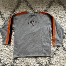 Denver Broncos NFL Pullover Crewneck Sweatshirt Men Size 18 S Athletic Sports