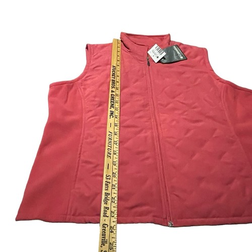 Columbia Vest Womens XL Pink Vertex Full Zip Quilted Softshell Sides Pockets - Picture 12 of 12