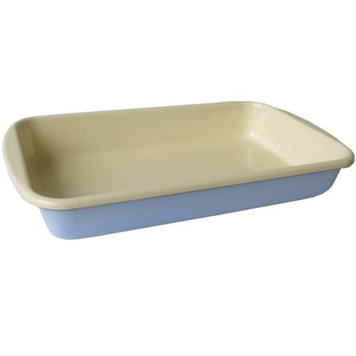 Riess Emaille Auflaufform Blau 40 Cm Bratreine Emaillepfanne BräTer Nickelfrei-image