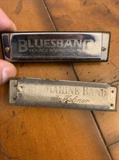 Vintage Harmonica Marineband Harmonica and Bluesband Harmonica.
