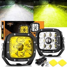 Auxbeam 5inch 110w White Amber Led Driving Lights Pods Auxiliary Work Fog Lamp