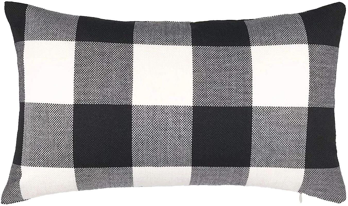 Almohadas de Decoración para el Hogar Blanco país a Cuadros