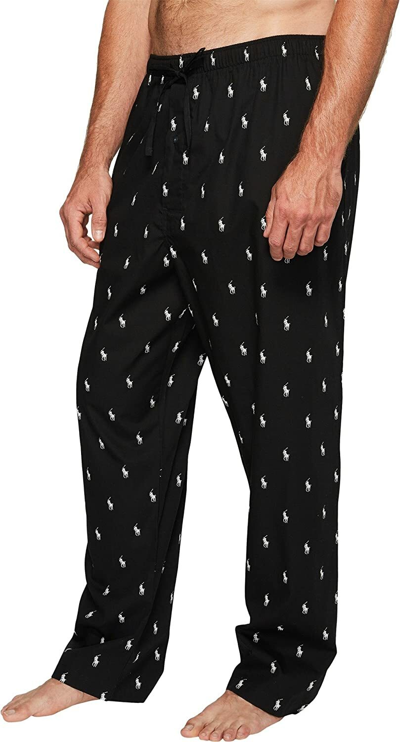 Polo Ralph Lauren All Over Pony Player Woven Sleep Pants in Black for Men