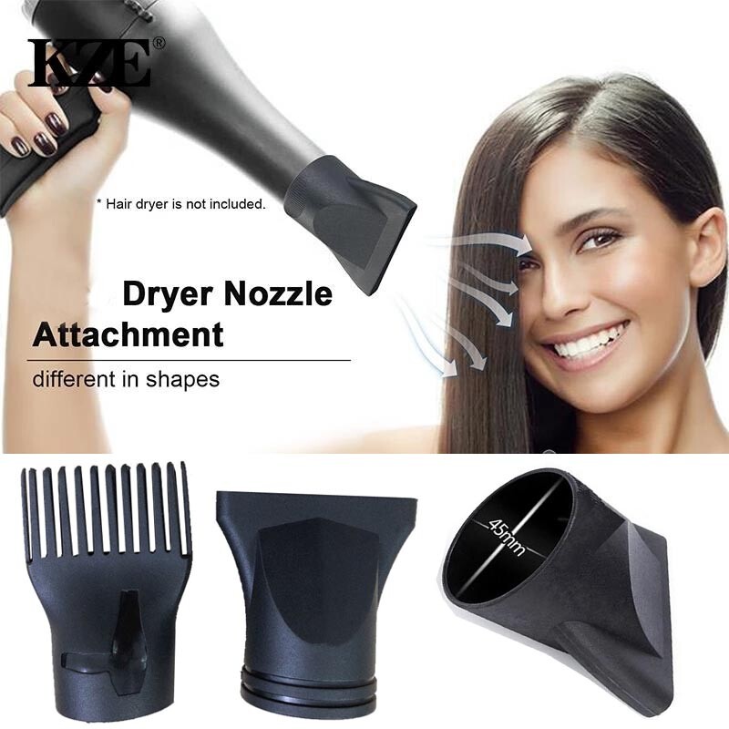 Hairdressing Blower Nozzle Snap-On Hair Dryer Diffuser Styling Tool Univers  ☾