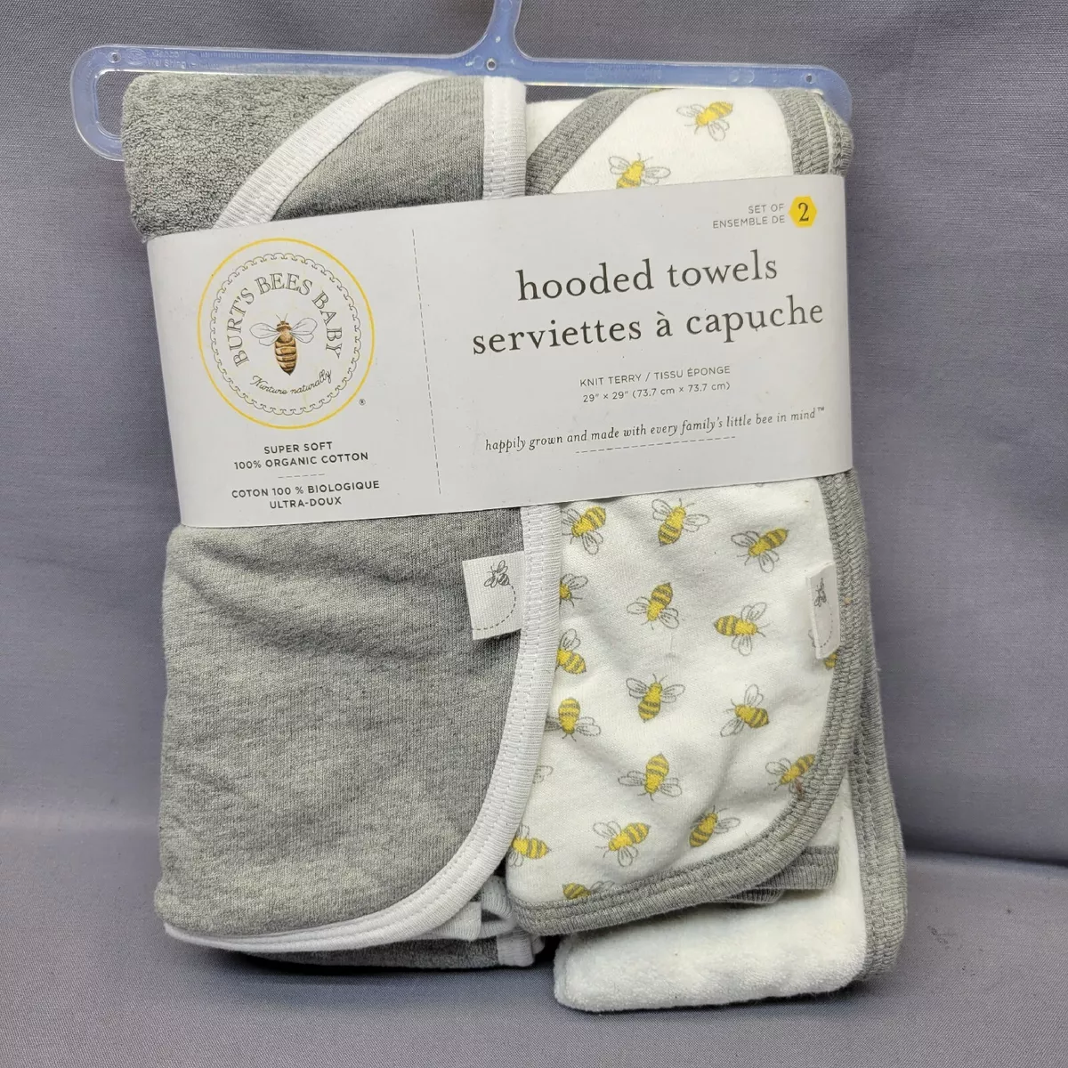 Burt's bees baby organic hooded towels 2 pack hot sale