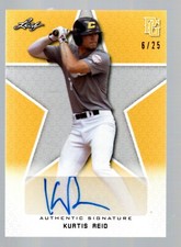 2020 Leaf Perfect Game National Showcase Auto Yellow #BAKR1 Kurtis Reid 6/25