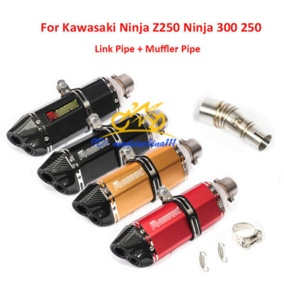 Slip on Ninja 300 250 Exhaust Tips System Link Pipe For Kawasaki Ninja Z250 300