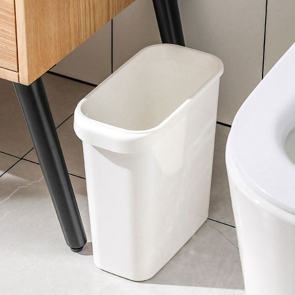 Narrow Trash Can Slim Dustbin Bathroom Garbage Bin Waste Basket Space ...
