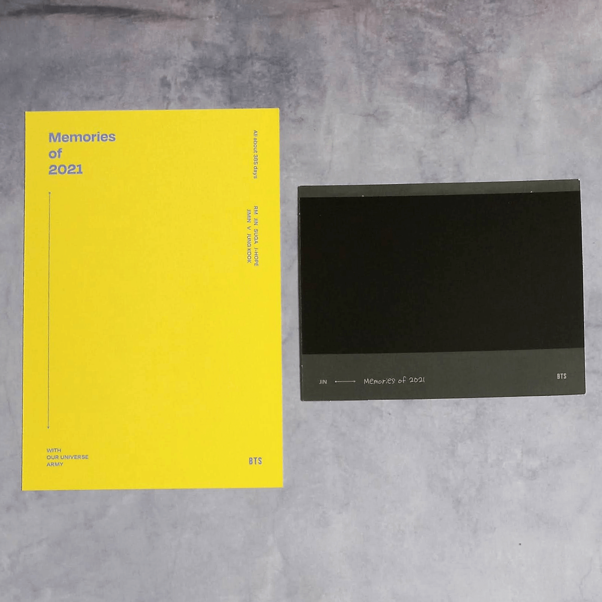 BTS MEMORIES OF 2021 DVD Postcard & 2021 Blu-ray Polaroid Photo