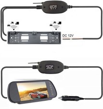 MONITOR retromarcia Camper SPECCHIETTO 7" telecamera wireless sensori parcheggio
