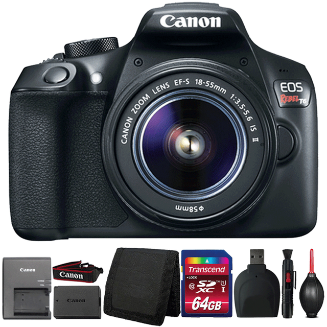 Canon EOS Rebel T6 18MP Digital SLR Camera with 1855mm Lens and