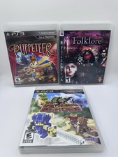 PS3 RARE Lot - Puppeteer, Folklore, 3D Dot Game Heroes - CIB - Clean & Tested