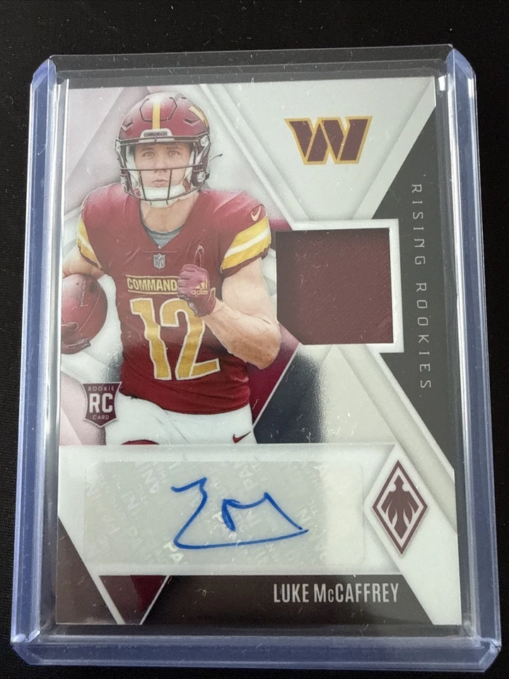 Panini Phoenix 2024 Luke McCaffrey RPA /99 Patch Auto RC Commanders - Bild 1 von 2