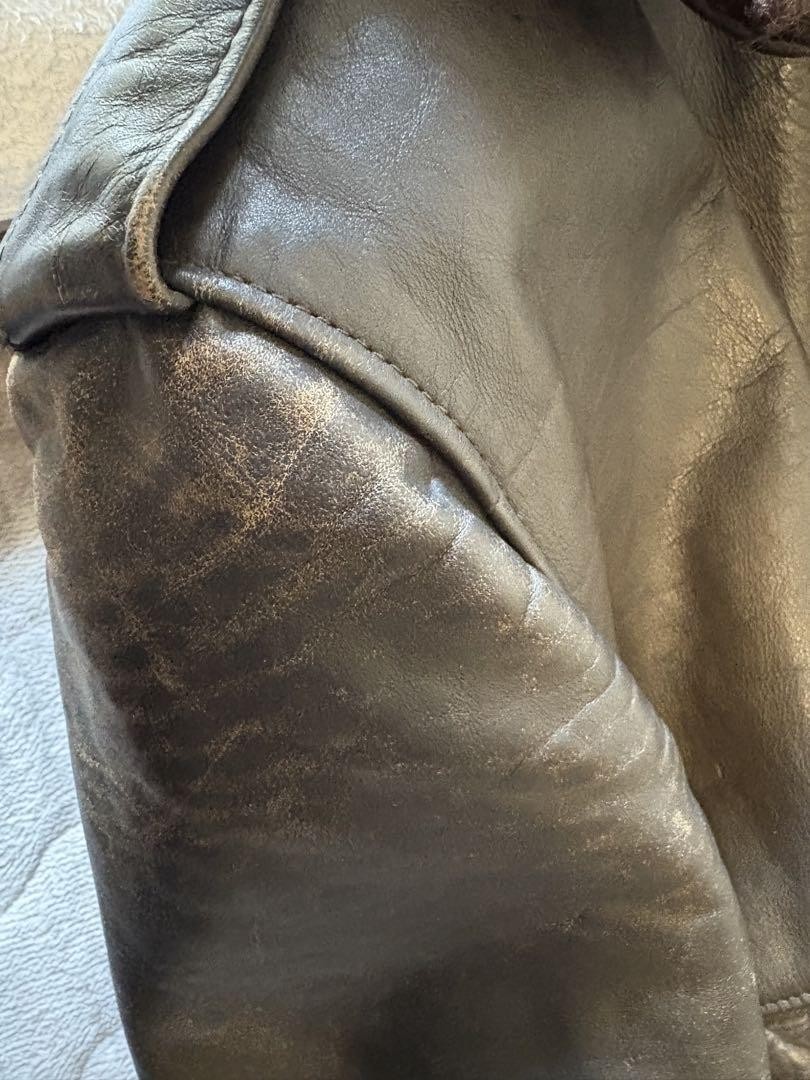 Schott 36 LONG IS674.MS G-1 A-2 collar boa Leather Jacket