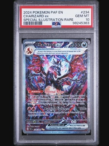 Charizard EX Paldean Fates Special Illustration Rare Card 234/091 PSA 10