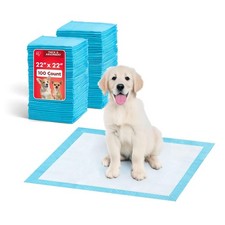 IRIS USA Puppy Pads 100 Count, Dog Training Pads 22"x 22", Super Absorbent 6-...