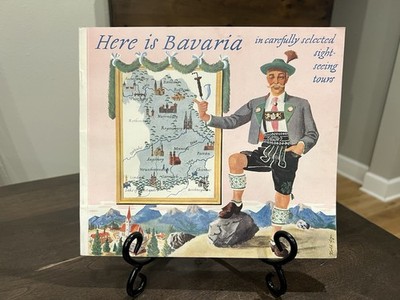 Vintage 1953 HERE IS BAVARIA Sightseeing TOUR GUIDE BOOK Munich GERMANY Map