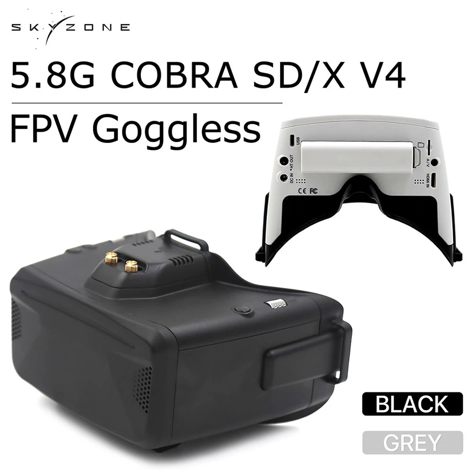 SKYZONE Cobra S / XV 2 800x480 4.3"Cobra / 1280x720 4.1"5.8G 48CH FPV Goggles - Image 3 of 4