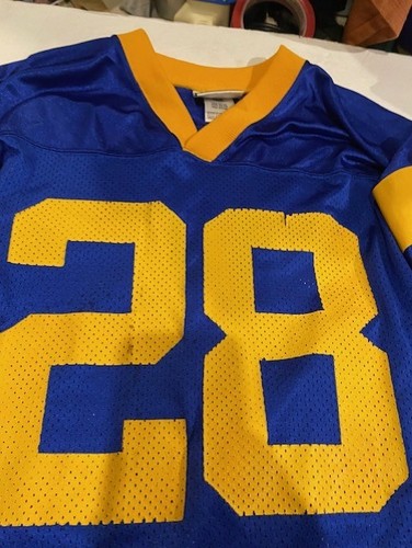 Vintage 90s Puma Marshall Faulk LOS ANGELES LA RAMS Mens NFL Team JERSEY M - Bild 4 von 9
