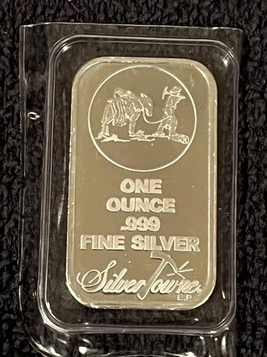 SilverTowne Prospector Mule 1 oz .999 Fine Silver Bar Mint Sealed Uncirculated