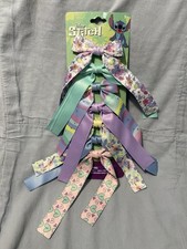 NEW Walt Disney - Set of 7 Colorful Clip Hair Bows - Stitch Angel Hearts Stars