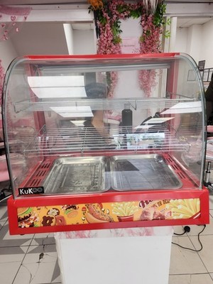 Warmwärmer Vitrine Theke Elektrisch Kuchen Pastöse Wurst Brötchen 66 cm