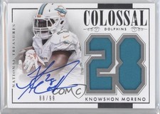 2014 Panini National Treasures Jersey Numbers 88/99 Knowshon Moreno Auto 0b2