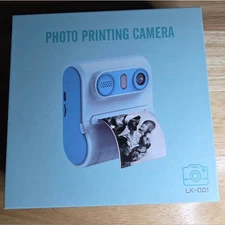 Blue LK-001 Instant Print Camera Kids Digital Video Photo Printer-New Gift