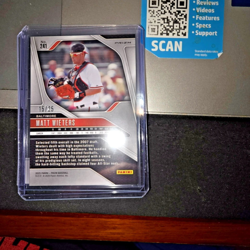 Béisbol Panini Prizm Mojo 2025 #241 Matt Wieters - Baltimore Orioles 15/25 Foto 2 de 3