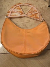 EDIE PARKER Orange Slice Clutch Bag -Very Clean Inside & Out