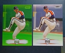 2025 Topps Stadium Club Nolan Ryan Green Parallel And Base, H.O.F Heater hurler 